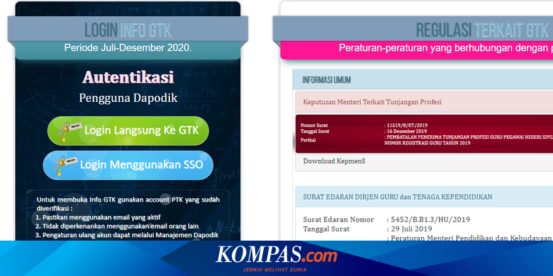 Kemdikbud Pastikan info.gtk.kemdikbud.go.id Normal dan Bisa Diakses Halaman  all - Kompas.com