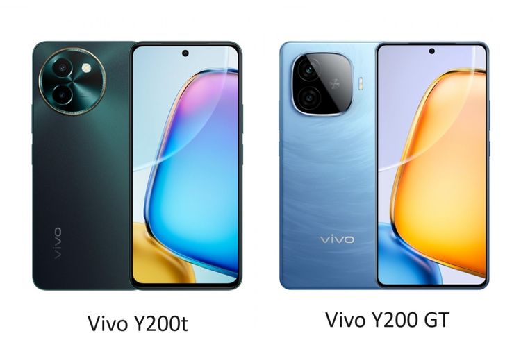 Vivo Y200t dan Vivo Y200 GT meluncur di China dengan kamera 50 MP dan  baterai 6.000 mAh.