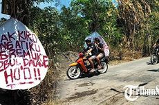 Protes Jalan Rusak di Boyolali, Warga Bentangkan Spanduk Lucu Bertuliskan 