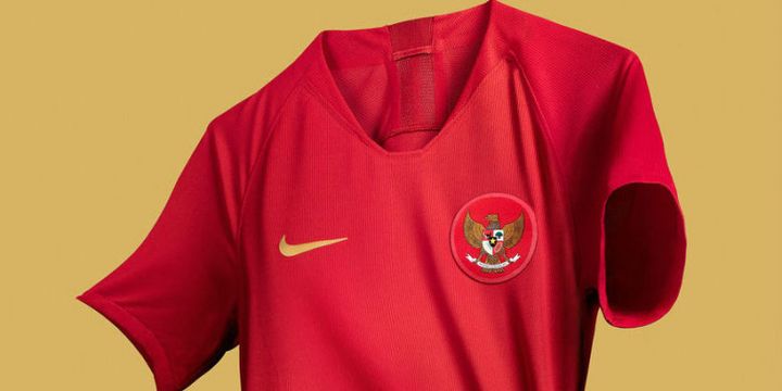 Jersey kandang baru timnas Indonesia.
