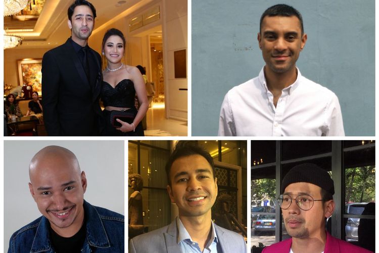 Kolase foto Ayu Ting Ting dan Shaheer Sheikh, Didi Riyadi, Husein Alatas, Raffi Ahmad, dan Tarra Budiman