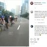 Viral Video Peleton Pesepeda Melintas di Jalur Kendaraan Bermotor Sudirman, Ini Kata Polisi 