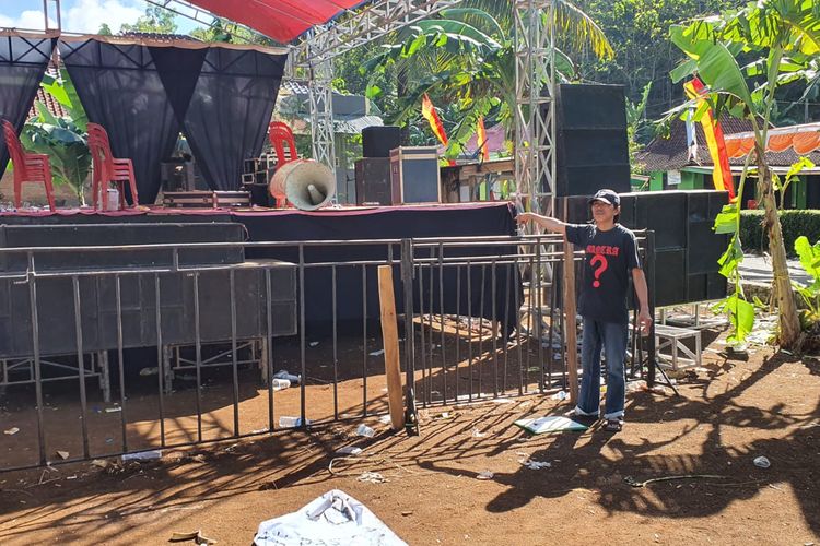 Lokasi tewasnya seorang pemuda di Padukuhan Wuni, Kalurahan Nglindur, Girisubo, Gunungkidul, DI Yogyakarta. Dia diduga ditembak polisi saat acara musik elekton.