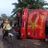 Bus Terbalik di Langsa Aceh, 21 Penumpang Luka-luka, Sopir Melarikan Diri