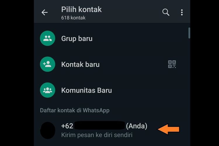 Anda bisa mencoba fitur chat WhatsApp untuk nomor sendiri di Indonesia