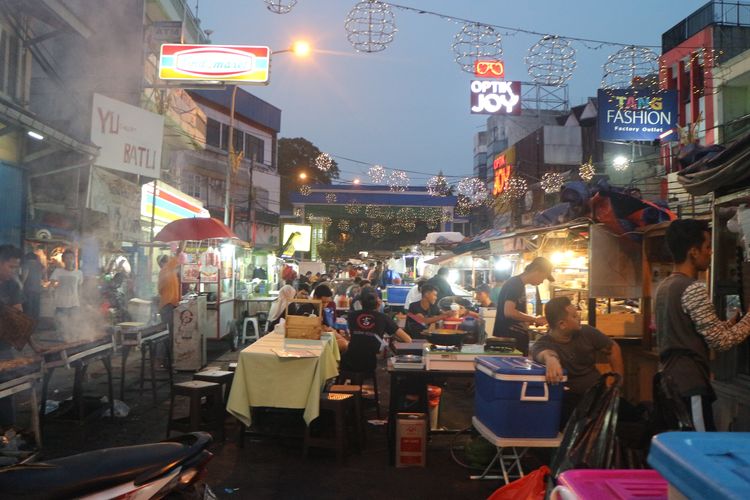 Suasana kawasan kuliner Pasar Lama Tangerang