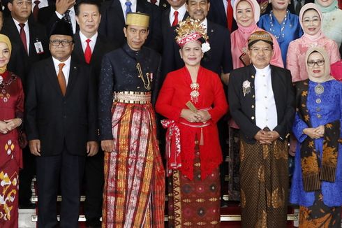 Hadiri Sidang Tahunan MPR, Jokowi - JK Kenakan Pakaian Adat