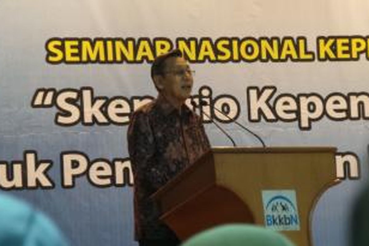 Wakil Presiden Boediono saat membuka seminar Nasional Kependudukan di Kantor BKKBN
