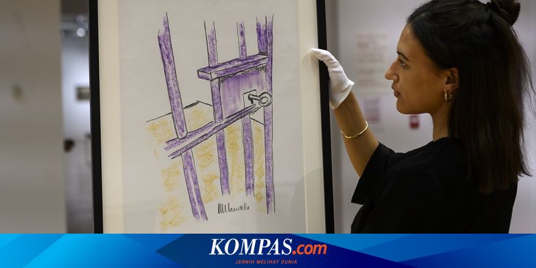 Gambar Sketsa Pintu  Sel Penjara Karya Nelson Mandela Akan 
