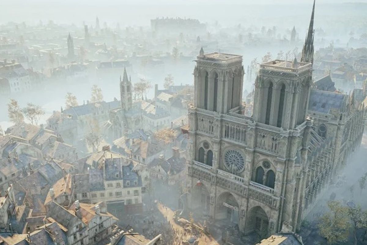 Katedral Notre Dame dalam game Assassins Creed