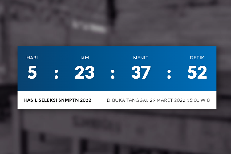 Tangkapan layar laman pengumuman SNMPTN 2022.