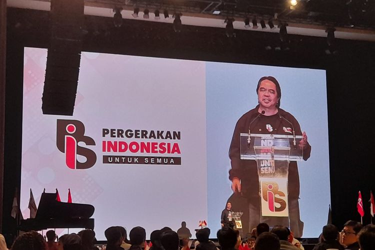 Ketua Pergerakan Indonesia Untuk Semua (PIS) Ade Armando dalam deklarasi di Djakarta Theater, Rabu (23/3/2022).