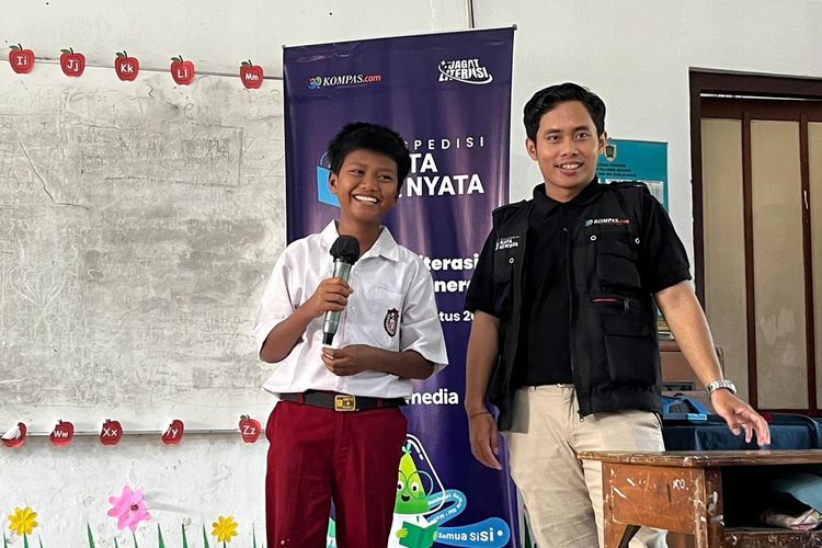 Kegiatan ekspedisi Jagat Literasi, dalam rangka peringatan 30 Tahun Kompas.com, dengan cara kegiatan nyata bertajuk Dari Kata ke Nyata, pada Selasa (5/8/2025).