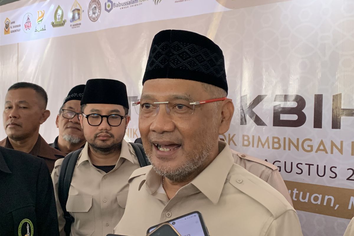 Kepala Badan Penyelenggara Haji (BP Haji) Mochamad Irfan Yusuf saat ditemui di Asrama Haji Jakarta, Pondok Gede, Jakarta Timur, Rabu (20/8/2025).