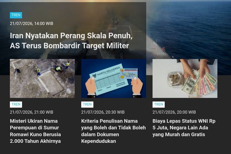 [POPULER TREN] Iran Perang Skala Penuh | Kebiasaan Orang Jepang demi Umur Panjang