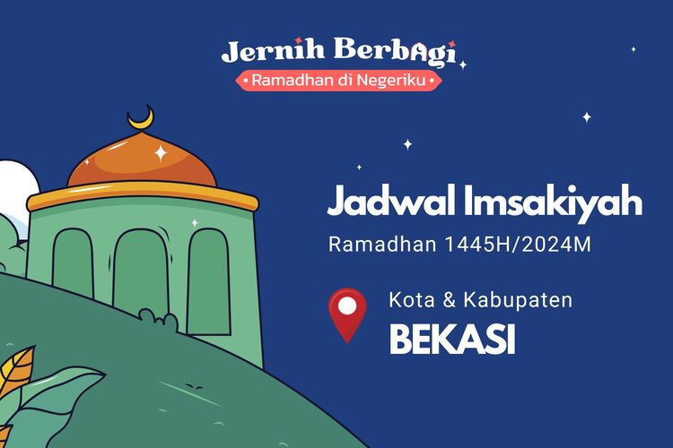 Jadwal Imsakiyah Ramadhan 1445 H/2024 untuk Kota dan Kabupaten Bekasi. 