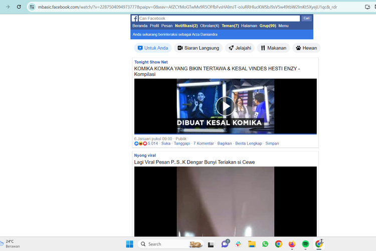 Ilustrasi cara download video dari Facebook tanpa aplikasi di desktop dengan Google Chrome.