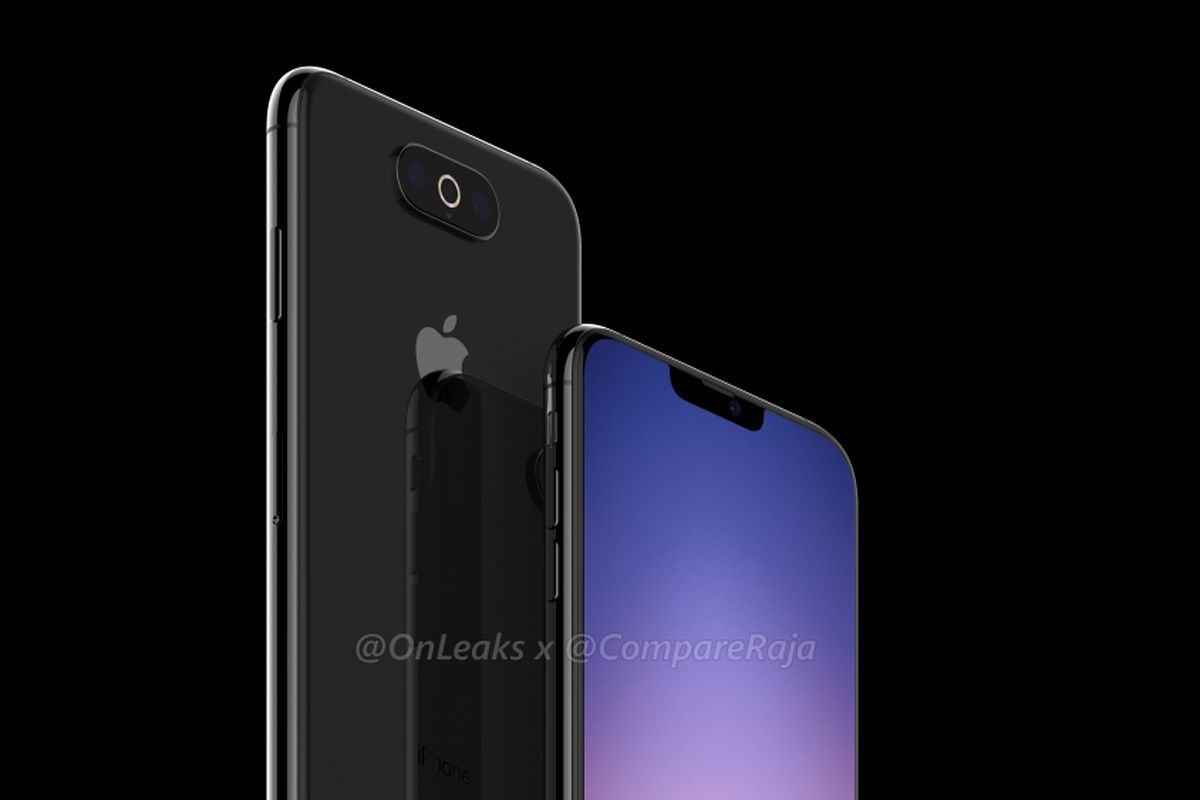 Bocoran penampakan tiga kamera belakang iPhone XI. 