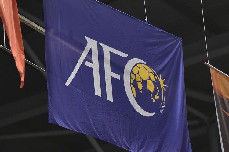 Bendera Federasi Sepak Bola Asia (AFC). Gambar diambil pada 22 Juli 2017.