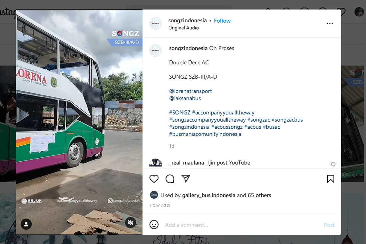 Bus tingkat PO Lorena