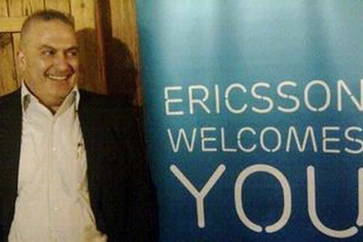 President Director Ericsson Indonesia Sam Saba di Marche, Plaza Senayan, Jakarta, Kamis (8/3/2012).