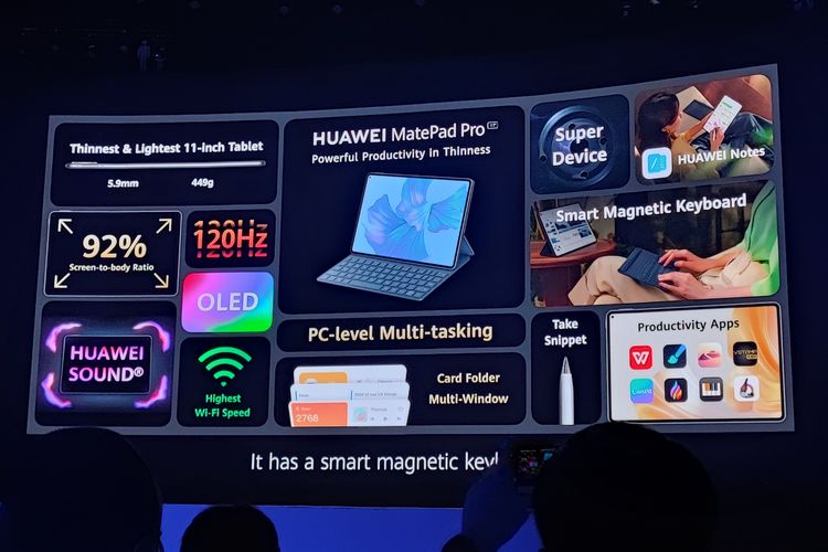 Spesifikasi kunci tablet Huawei MatePad Pro 11.