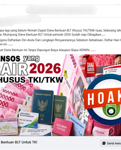 INFOGRAFIK: Hoaks Bantuan Langsung Tunai untuk TKI, Awas Penipuan