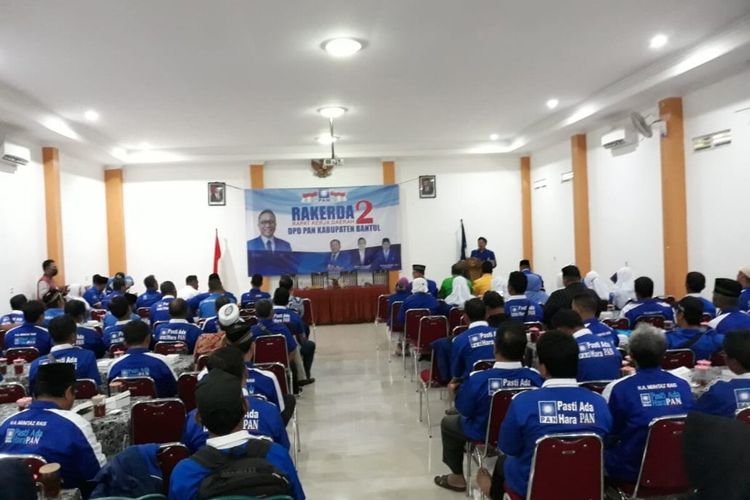 Rapat kerja daerah (rakerda) ke-2 DPD PAN Bantul di Kapanewon Jetis, Bantul Minggu (19/6/2022)