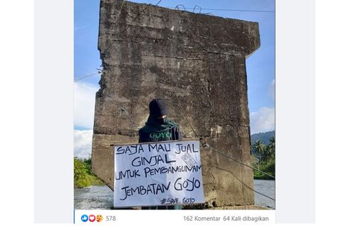 Kisah Alin Panglima, Jual Ginjal untuk Bangun Jembatan Desa yang Mangkrak 16 Tahun