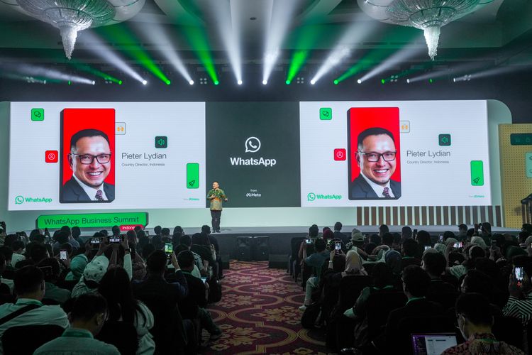 Sambutan dalam pembukaan WhatsApp Business Summit Indonesia oleh Pieter Lydian, Country Director Meta di Indonesia, Rabu (1/11/2023).