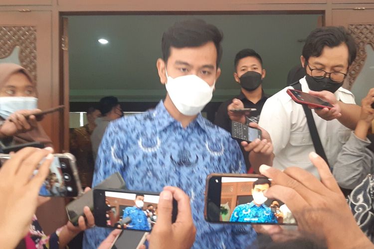 Wali Kota Solo Gibran Rakabuming Raka di Solo, Jawa Tengah, Senin (17/1/2022).