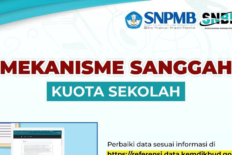 2 Mekanisme Sanggah Kuota Sekolah dan Jadwal SNBP 2023.