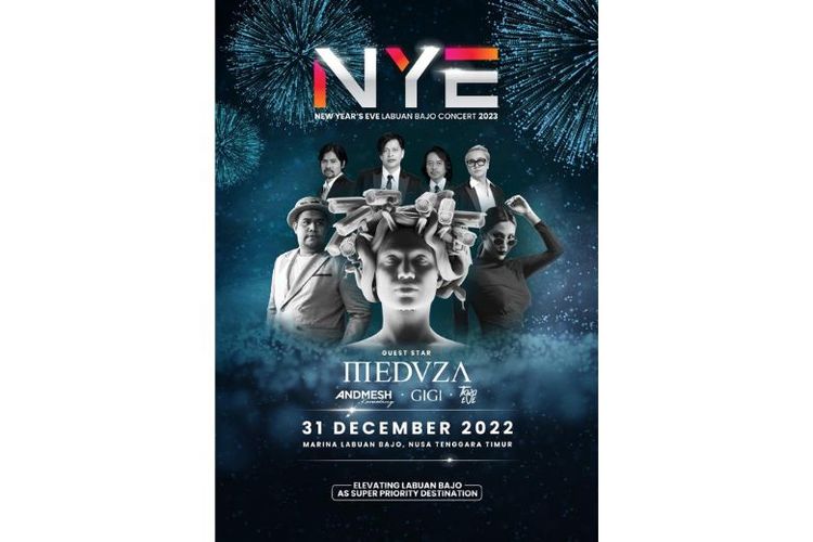 Injourney gelar pesta Tahun Baru 'New Year?s Eve at Labuan Bajo' di Kawasan Waterfront Marina Labuan Bajo, Manggarai, NTT.