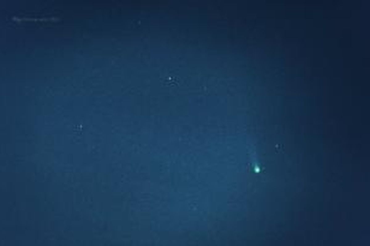 Komet ISON seperti diabadikan Muhammad Rayhan pada Sabtu (21/11/2013)