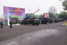 HUT Ke-77 TNI, Sejumlah Alutsista Tembak Dipamerkan di Depan Istana Merdeka