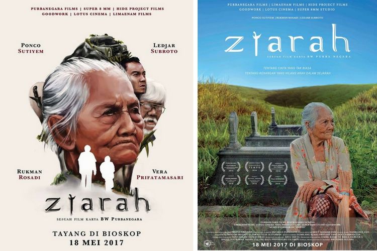 Film Ziarah, dibintangi oleh Mbah Ponco Sutiyem dengan sutradara BW Purba Negara. Film ini mendapatkan berbagai nominasi penghargaan. 
