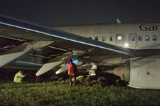 Pesawat Garuda Indonesia Tergilincir di Bandara Adisutjipto Yogyakarta