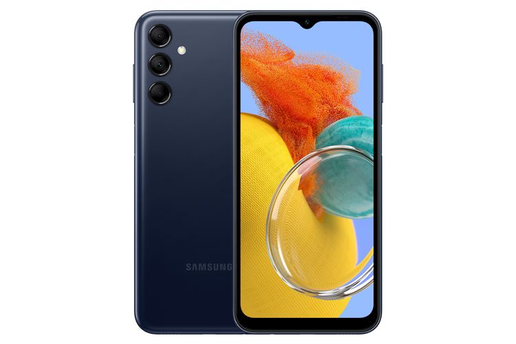 Samsung Galaxy M14 5G varian warna Dark Blue.