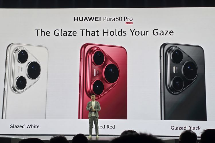 Peluncuran Huawei Pura 80 Series di Bangkok, Thailand, Selasa (22/7/2025).