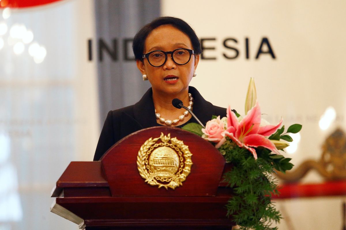 A file photo of Indonesias Foreign Minister Retno Marsudi in Jakarta dated January 10, 2020. 