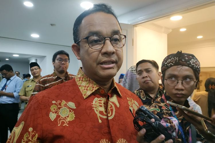 Gubernur DKI Jakarta, Anies Baswedan di Balai Agung Balai Kota Jakarta, Senij (11/11/2019).