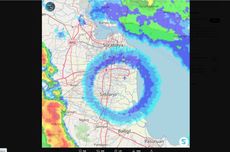 Ramai soal Muncul Lingkaran Biru di Citra Radar Pengamatan Cuaca Wilayah Sidoarjo, Apa Itu?
