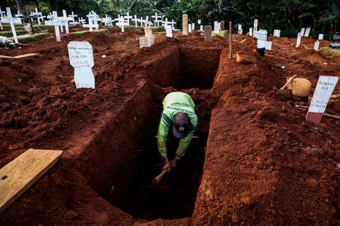 Blok Makam Jenazah Covid-19 Muslim di TPU Tegal Alur Penuh, Sistem Tumpang Digunakan