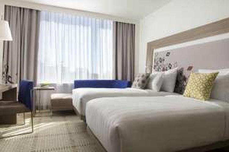 Kamar di Novotel Makassar Grand Shayla City Centre.