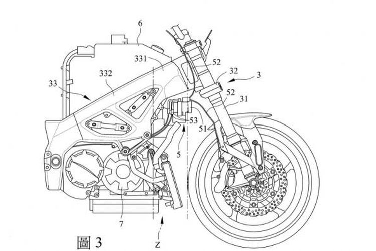 Paten baru prototipe motor listrik Kymco RevoNEX bocor di media.