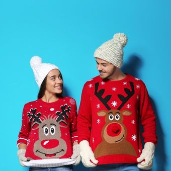 Ilustrasi sweater Natal.