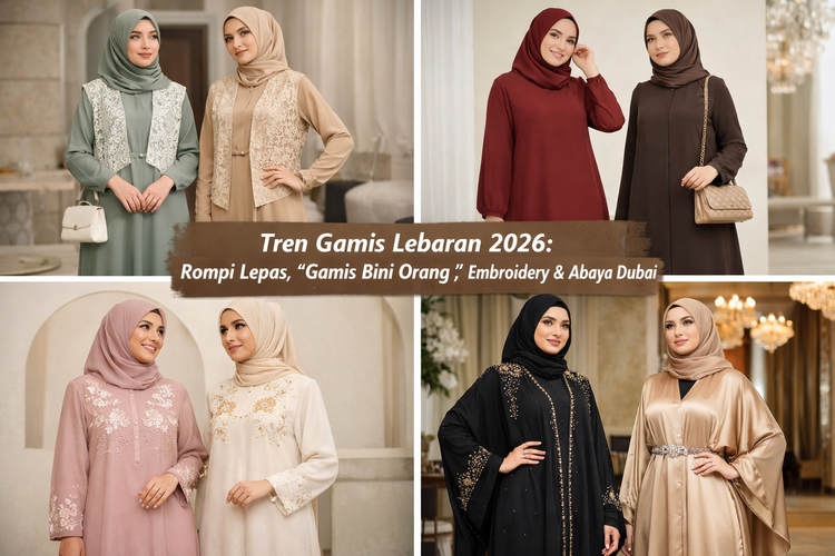 Tren Gamis Lebaran 2026: Rompi Lepas, Gamis Bini Orang, dan Abaya Dubai