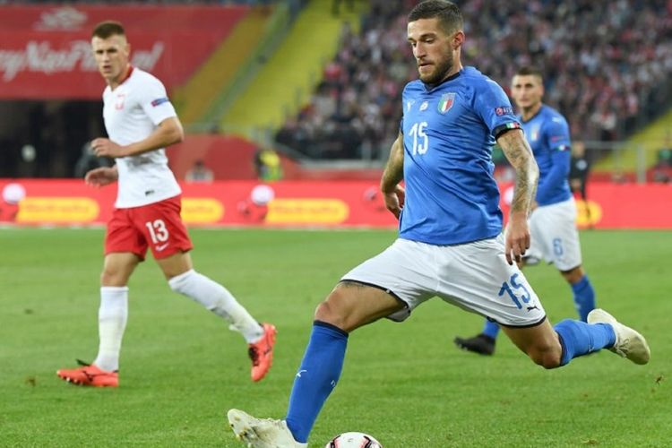 Cristiano Biraghi tampil menjadi pembeda pada laga Polandia vs Italia dalam lanjutan UEFA Nations League, 14 Oktober 2018. 