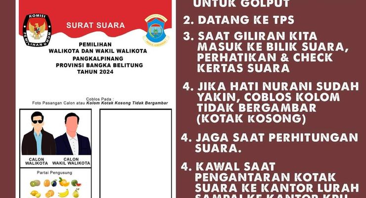 Kampanye Mendukung Kotak Kosong Mulai Bermunculan di Bangka Belitung