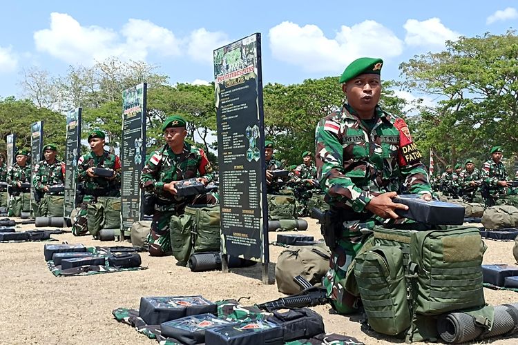 Kunjungan Pangdam Udayana rangka Pengecekan kesiapan Satgas Operasi Batalyon 742, Selasa (5/9/2023).